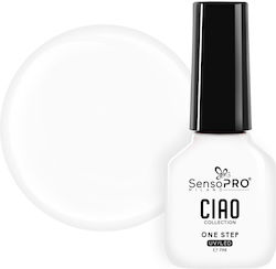 One Step Semipermanent Nail Polish Sensopro Milano Ciao Collection White Shine 7ml