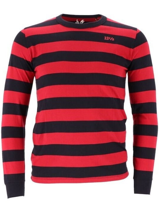 Long Sleeve Blouse Red Black