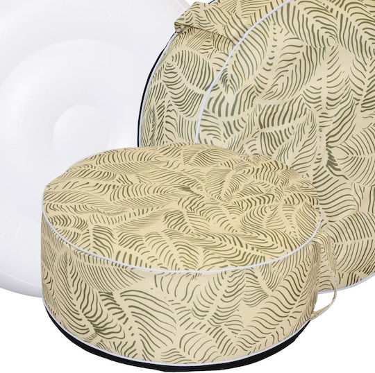Bean Bag Stool Waterproof Leaves 55x55x25cm