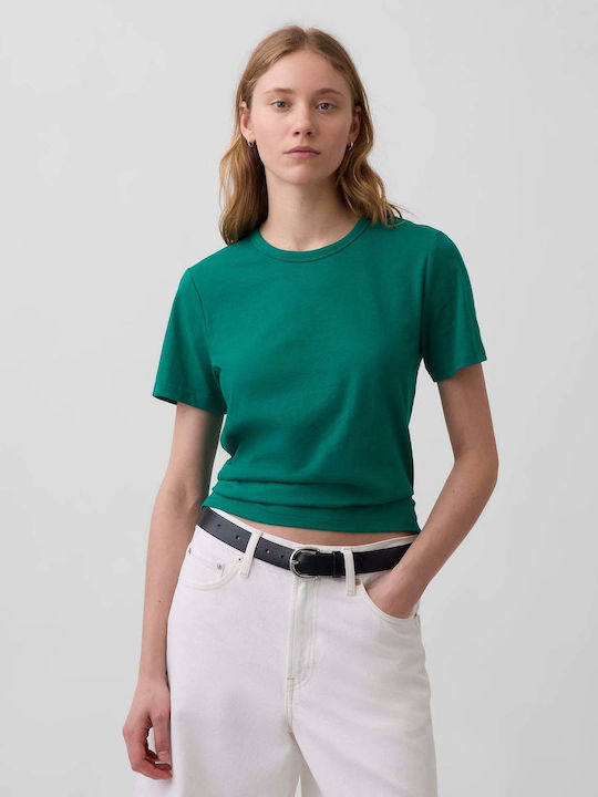 GAP Women's Cotton Crop Top Baize Green