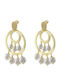 Oxette Gold Plated Earrings with Pearls