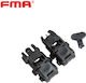 Σκοπευτικά Πτυσσόμενα Εμπρός & Πίσω Fma Back Up Sights Fbus Black