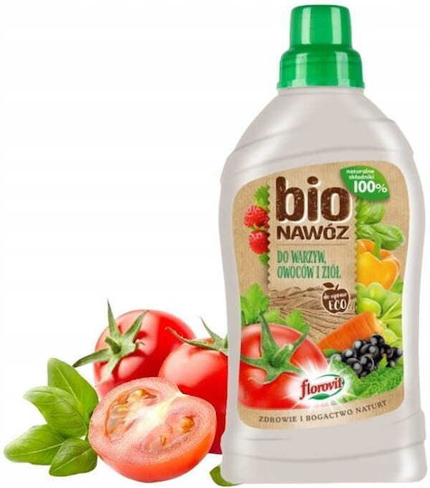 Îngrășământ Lichid Florovit Legume Fructe Plante Aromatice Natural Bio 1 L Organic