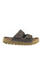 Damen Flache Sandalen Braun