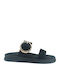 Damen Flache Sandalen Schwarz