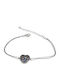 Women's Bracelet with Heart Design in Silver with Zircon