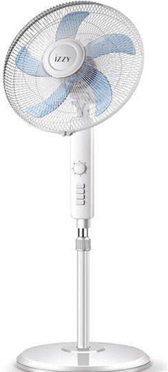 Izzy IZ-9020+ Ανεμιστήρας Ορθοστάτης 70W Διαμέτρου 40cm Λευκός