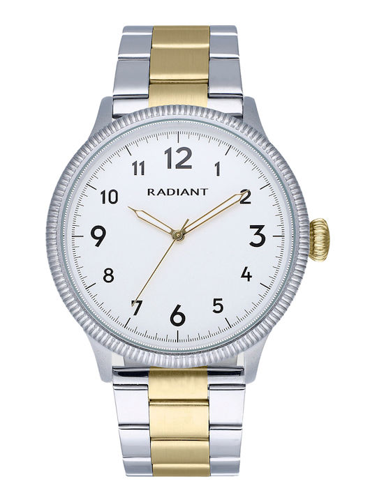 Radiant Ανδρικό Ρολόι 42mm Μπαταρίας με Ασημί Μ...