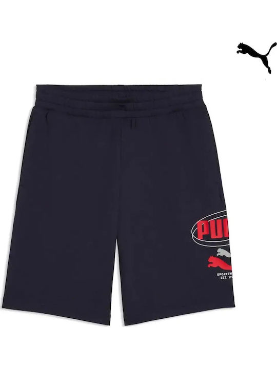 PUMA Ess Logo Αθλητική Ανδρική Βερμούδα Μπλε