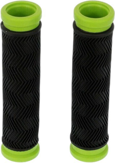 S29-302 650721_g Anatomic Bicycle Handlebar Grips in Green Colour 130mm Made of Rubber