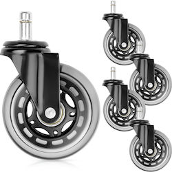 Ikea Chair Wheels Rubber 7.5cm 10 Mm 5 Pcs