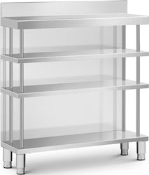 Royal Catering Masă De Bar Gastronomică Pentru Lucru Margine 4 Rafturi Oțel 100 X 30 X 105 Cm Royal Catering Masă De Bar Gastronomică Pentru Lucru Margine 4 Rafturi Oțel 100 X 30 X 105 Cm