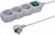 Duwi Duwi Power Strip 3 Sockets with Switch and 15m Grey Cable