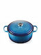 Le Creuset Azure Ρηχή Κατσαρόλα από Μαντέμι 6.7lt / 28cm