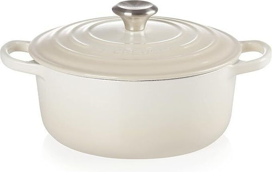 Le Creuset Deep Cast Iron Stockpot Meringue 6.7L / 28cm