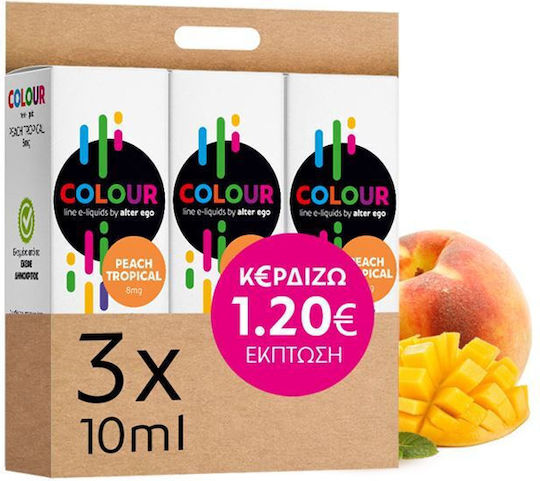 Alter eGo Έτοιμο Υγρό Αναπλήρωσης Peach 8mg 10ml 3τμχ