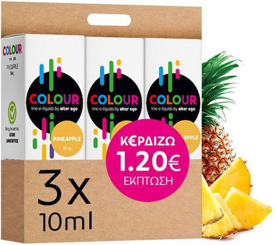 Alter eGo Alter eGo E-Liquids Anfüllflüssigkeit Ananas 16mg 10ml 3 Stück