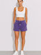 Damen Terry Shorts Dunkles Flieder