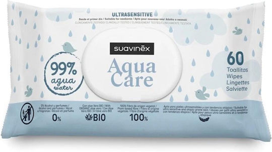 Suavinex Μωρομάντηλα χωρίς Άρωμα, Οινόπνευμα & Parabens 60τμχ