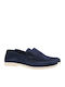 Leather Men's Loafers in Blue Colour