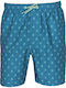 Men's Swimwear Bermuda Petrol Blue with Forestal082 Pattern