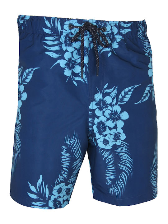 Double Herren-Bademode Kurze Hosen Mondlicht Blau