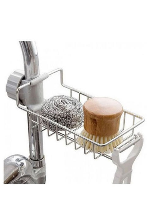 Metallic Silver Sponge Holder