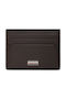 Leather Men's Card Wallet Brown