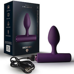 Rocks Off Slim Anal Plug with Vibration Purple Rocks Off Slim Anal Plug with Vibration Purple