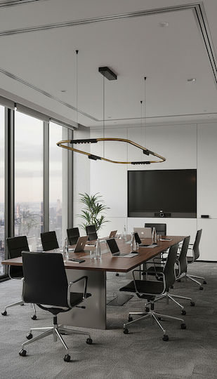 VK Lighting Black LED Pendant Ceiling Light with Warm White Light