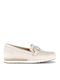 Damen Mokassins aus Leder in Beige Farbe