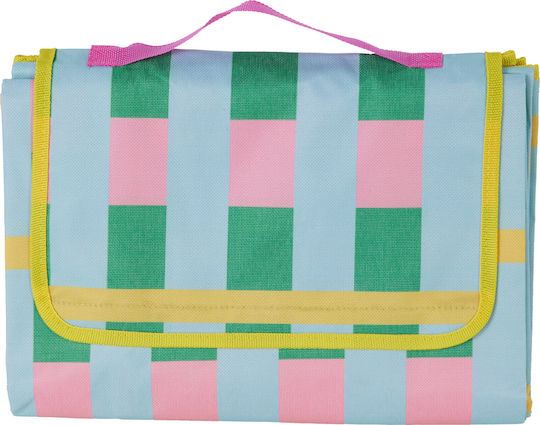 Picnic & Beach Blanket 150x180cm Waterproof Pvc Base Light Blue