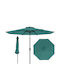 Umbrelă De Pardoseală Rotundă Metalică Verde Φ3.03m NP12259ML