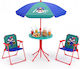 Costway Small Table Set Blue