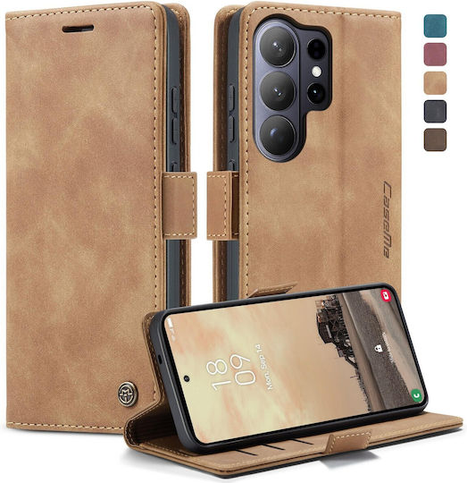 Caseme 013 Samsung Galaxy S26 Ultra 5g Retro Leather Book Case Brown