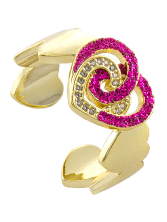 Loisir Women's Gold Plated Ring with Zircon