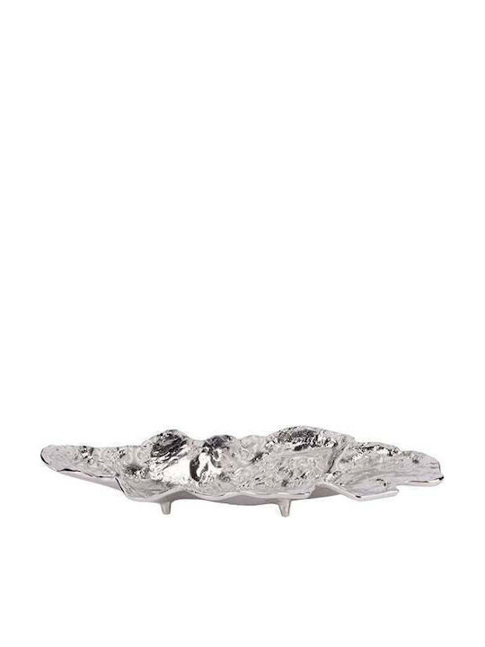Διακοσμητικό Μπωλ Μεταλλικό Ασημί 51x19.5x7cm