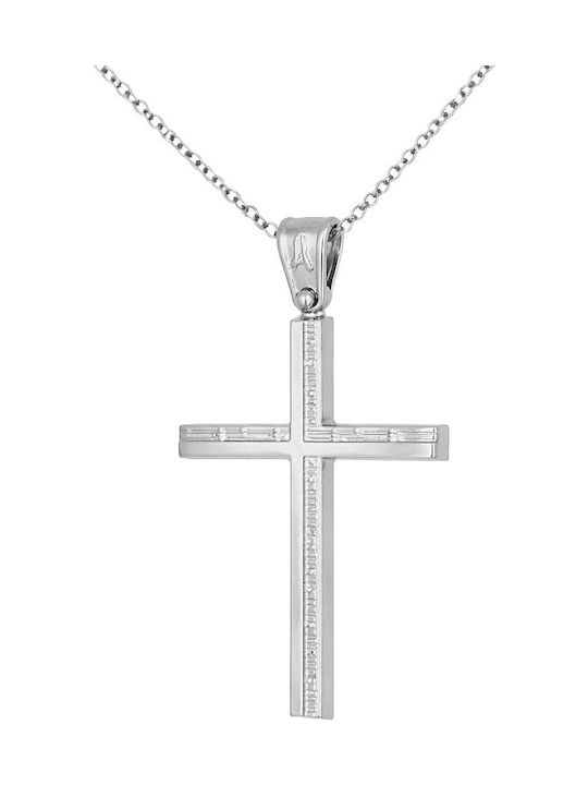 White Gold Cross 9K