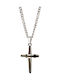 Art Collection Black Male Steel Cross with Chain