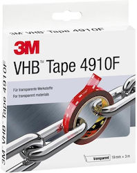 3m Vhb Very High Bonding 4910 Transparent Double-Sided Tape 19mm X 3m