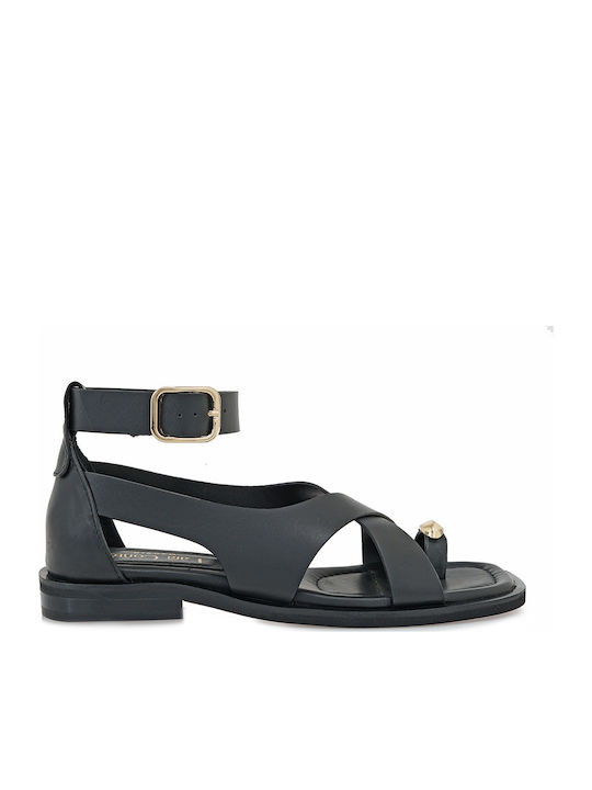 Lara Conte Madrid Leather Women's Flat Sandals ...