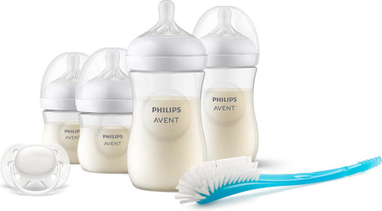 Philips Plastic Baby Bottle Set Natural Response Anti-colic with Silicone Teat for 0+ Months 125ml 6 Pieces