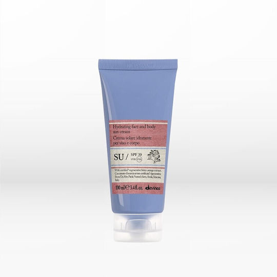 Davines SU Хидратиращ Водоустойчив Слънцезащитен Крем За Лице и Тяло SPF30 100ml