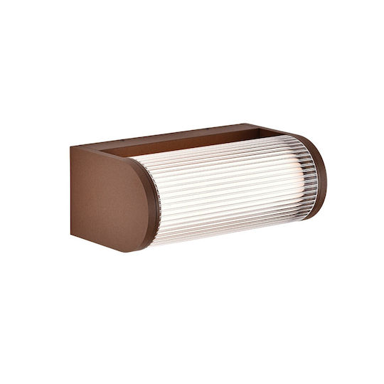 VK Lighting Επιτοίχια Εξωτερική Πλαφονιέρα LED IP65 12W με Θερμό Λευκό Φως