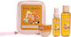 Royal Beauty Body Travel Kit Σετ Περιποίησης για Ενυδάτωση & Καθαρισμό Σώματος Caramel, Macadamia Nuts, Vanilla & White Chocolate 3τμχ
