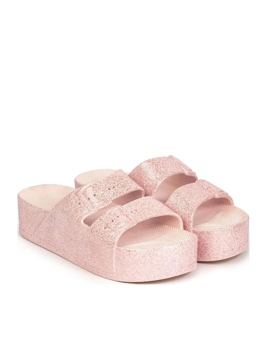 Flip Flops in Sandal Style with Platform in Pink Colour