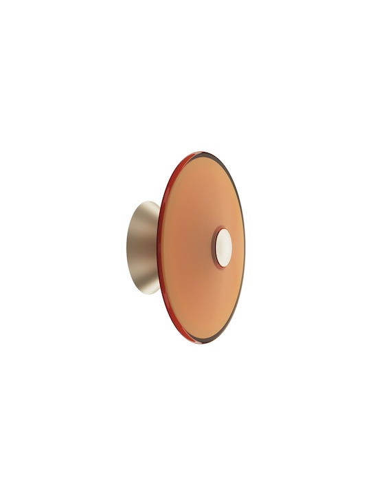 VK Lighting Φωτιστικό Τοίχου με Ενσωματωμένο LED και Θερμό Λευκό Φως Πορτοκαλί