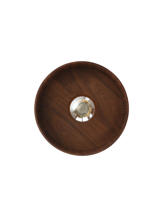 VK Lighting Φωτιστικό Τοίχου με Ντουί E27 Καφέ 40εκ.
