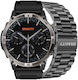 Gravity GT46-1 49mm Smartwatch με Παλμογράφο (Black)