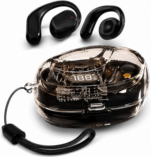 Treqa BT-49 In-ear Bluetooth Handsfree Ακουστικά με Θήκη Φόρτισης Μαύρα